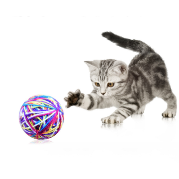 Bola de brinquedo de gato resistente à mordida colorida